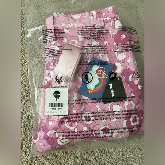 CLASSIC CARE BEARS PINK CARGO PANTS - LIMITED BLACKMILK NWOT SIZE 10 PINK - Picture 7 of 11